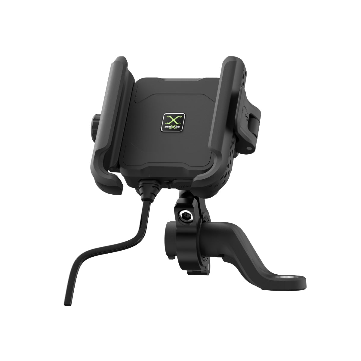 BikeXNeo Grip-X Alpha Charge Mobile Holder | USB-C Charging | Fits Motorcycle, Bicycle, Scooter | With Shock Absorption Technology | 1 Year Warranty