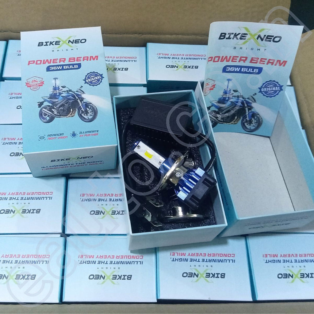 BikeXNeo Power Beam 36W Motorcycle LED Headlight Bulb – 1 Year Warranty | Ultra Bright, Plug & Play | H4 Universal Fit