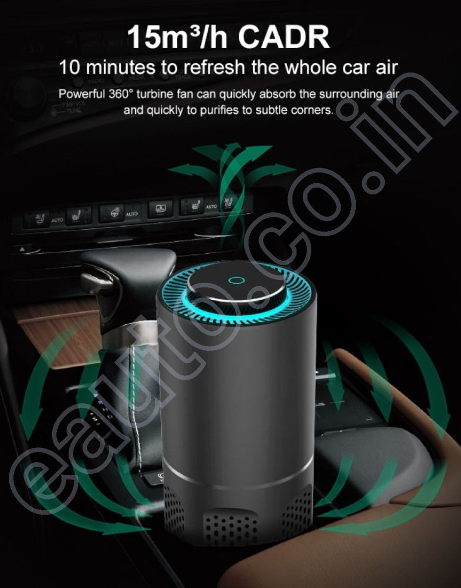 CarXNeo PureZen Air Purifier & Cleaner for Car, Travel, Office Desk | 1 Year Warranty | Lowers AQI & Removes Smoke, Dust